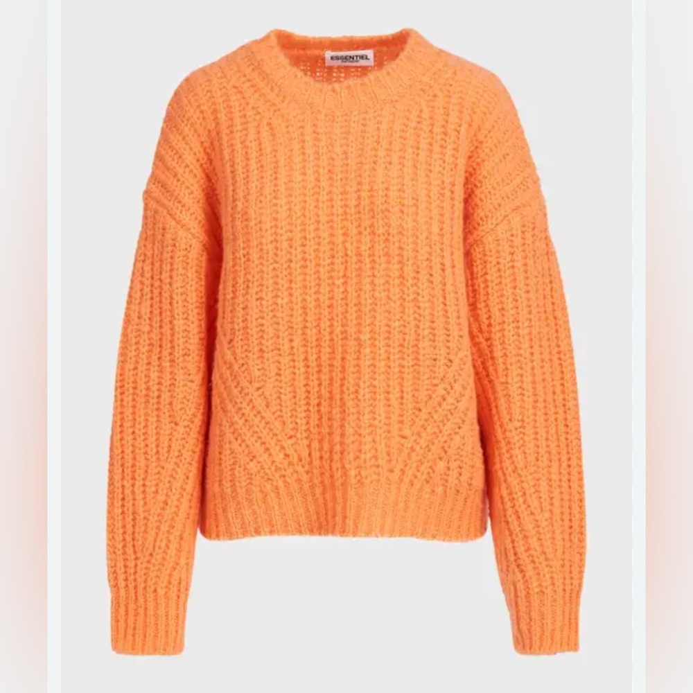 Essentiel Antwerp Egypt Oversized Fisherman Rib-Knit Sweater Size XS